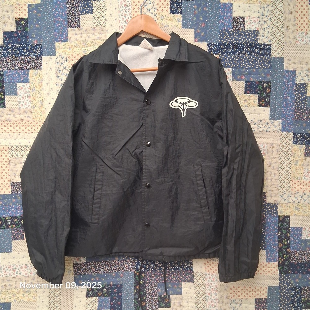 Vintage Rare Limp Bizkit Tour Windbreaker Coach Jacket Size Medium Black